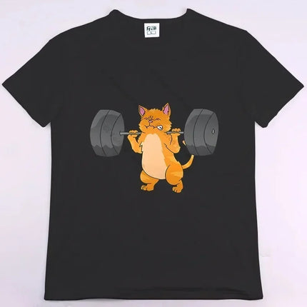 BUNS OF STEEL Rabbit Fitness Funny Gym Rat Bodybuilding Crewneck T Shirt Men Casual Short Sleeve Oversized TShirt