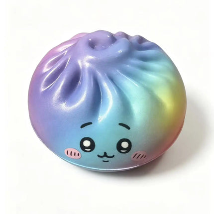 New Dumpling Pressure Dumpling Squishies Cute Colorful Bun Toy Slow Rising Stress Relief Fidget Toy for Adults Anti-Anxiety Gif