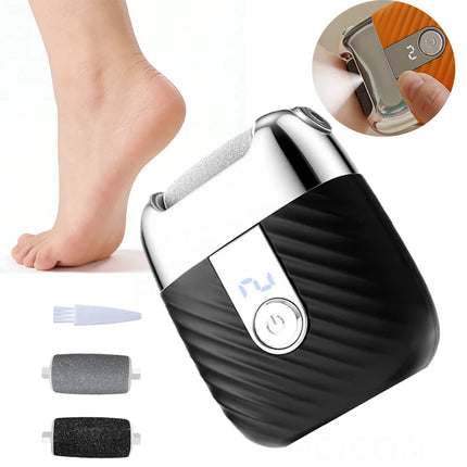 Electric Foot Grinder Portable Rechargeable Foot Callus Removal Rubbing Pedicure Dead Skin Electric Callus Remover 2 Roller Head