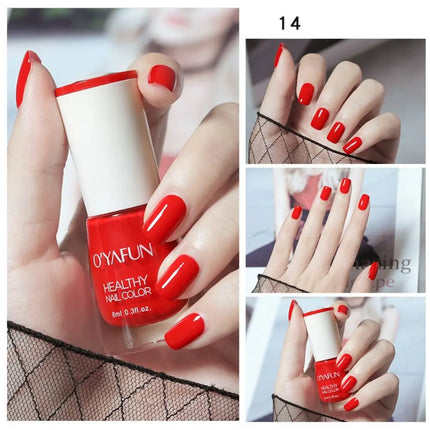 Glossy 8ml Nail Polish No-bake False Nail Nail Art Manicure Quick Dry Tearable Nail Art Oily Mood Nail Polish Woman