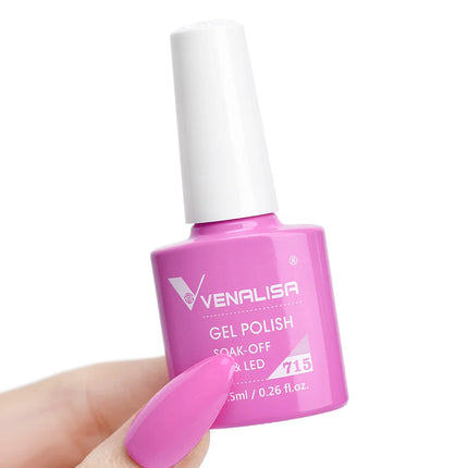 #758 Milky White Venalisa Nail Gel Polish Pearl Color Fall Nails TPO Free Long Wear Diamond Top Soak Off UV LED Gel Nail 7.5ml