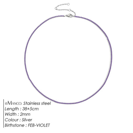 EManco Fashion Crystal High Quality Stainless Steel Gold Plated Necklace Ladies Charming Accessories Gifts Wholesale