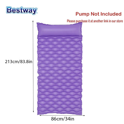 Bestway44020 Inflatable Air Cushion, Pool Floating Air Cushion, Wave Cushion Pool Float with Head Pillow