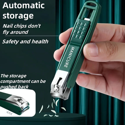 Stainless Steel Nail Clippers Manicure Tools Large Opening Nail Trimmer Anti Splash Design Sharp Edge Christmas Gift