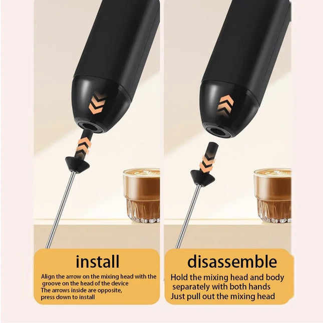 Diwiter Electric Milk Frother Handheld Egg Beater Foamer Coffee Maker Electric Blender Mixer Mini Portable Blender Kitchen Tool