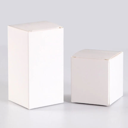 50pcs/lot 3x3 5x5 6x6 8x8 9x9 10x10cm Hight 4 ~ 13cm Card Paper Box Square Lipstick Perfume Essential Oil Bottle Storage Boxes