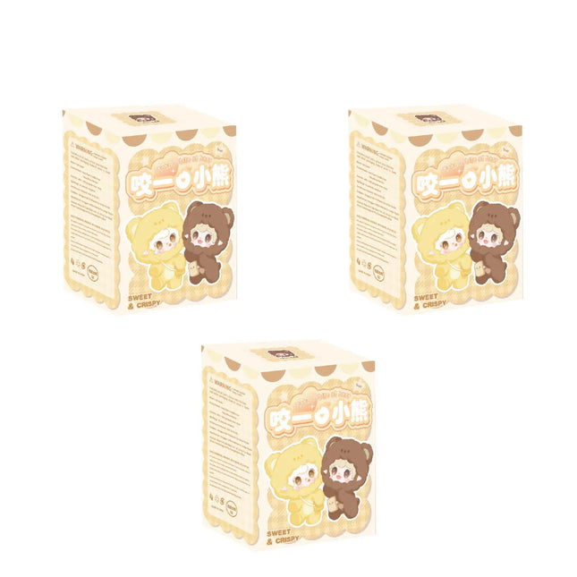 Yooki V4 Take A Bite Of Bear Series Vinyl Doll Plush Blind Box Bag Pendant Decor Keychain Desk Ornament Figure Mystery Box Gift