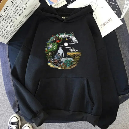 Studio Ghibli Hoodies Women Hoodie Japanese Anime Printed Sweatshirt Fashion Casual HipHop Sweatshirt Harajuku Unisex