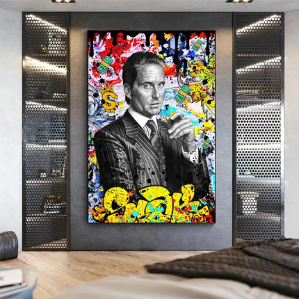 Graffiti Pop Artwork Famous Portrait Canvas Painting Posters Street Wall Art Picture for Living Room Home Decoration