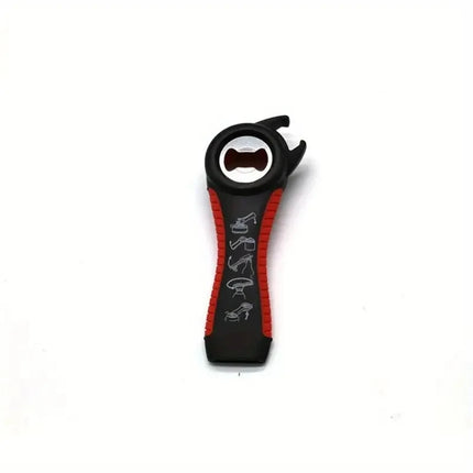 1Pc Multifunctional 5-in-1 Beer Bottle Can Opener Kitchen Anti-Slip Beer Cap Rotary Bottle Opener Kitchen Tool