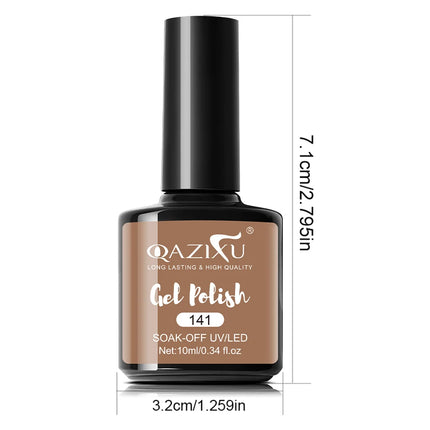 10ml Popular Brown Color Nail Polish UV LED Soak Off Gel Nail Polish For Nail Art DIY Salon Home Holiday Gift For Winter