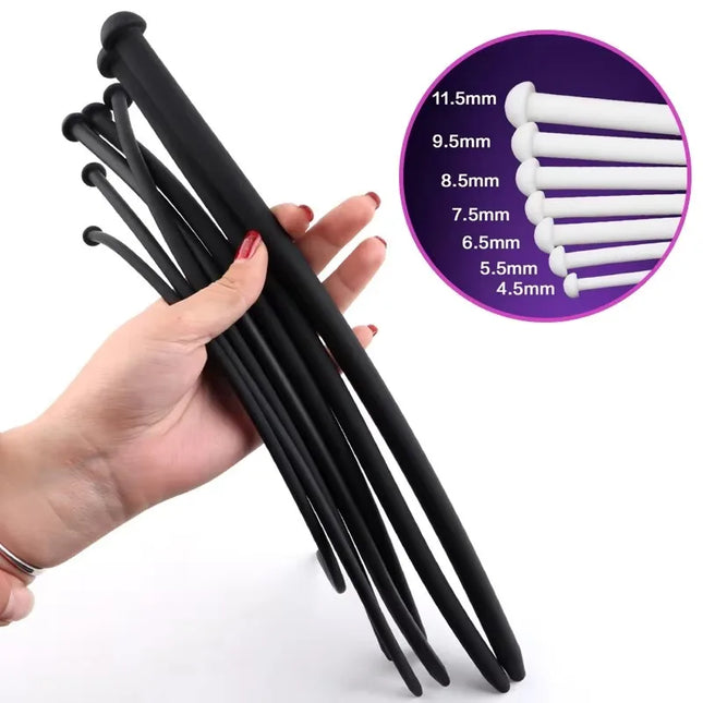 7pce Set Silicone Prostate Urethra Plug Urethral Dilator Stimulator Penis Plug Sounding Male Masturbator Adult Sex Toys For Men