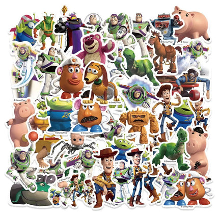 50pcs Disney 3d Graffiti Stickers Mixed Toy Story & Classic Characters Waterproof Decals For Phone Laptop Luggage Diy Kids toy