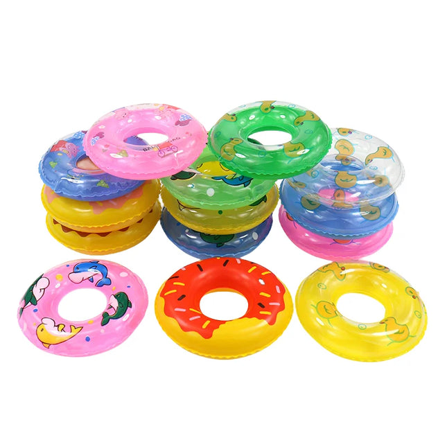 5-30Pcs Mini Swimming Buoy Ring Toys Mix Styles Summer Bathing Float Lifebelt Dollhouse Accessories for Doll Kids Gift Furniture