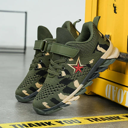 New Children Sneakers for Boys Mesh Breathable Running Sports Shoes Fashion Leisure Trainers Kids Walking Size 29-39