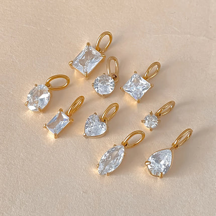 eManco Stainless Steel Geometry Pendants Charms Zircon For DIY Jewelry Necklace Making Bracelet Findings Crafts Earrings