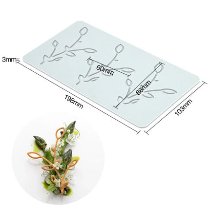 New Various Leaves Geometric flower Silicone Cake Lace Mold Cake Decorating Tool Border Decoration Lace Mold kitchen Baking Tool