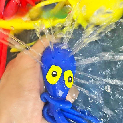 Children's Sensory Floating Water Squeeze Bath Octopus Stress Relief Toy, Suitable For Summer Swimming Pool And Bath Play