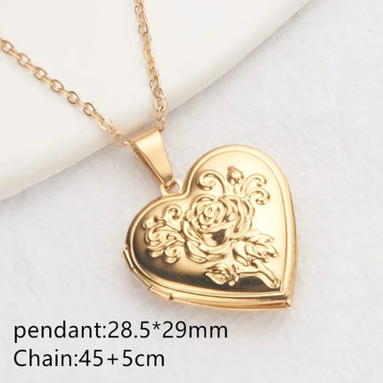 Stainless Steel Love Charm Open Heart Pendant Necklace For Women Jewelry Accessorie Valentine's Day Anniversary Gift