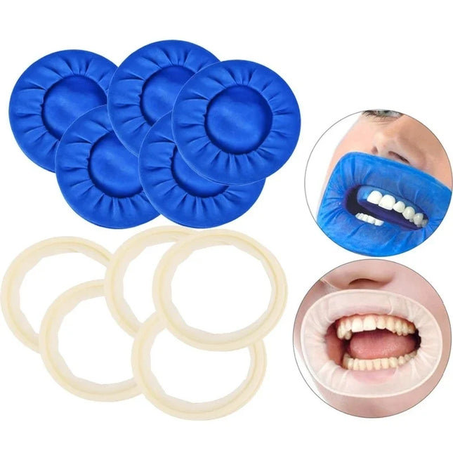 JUMTOP 10Pcs Dental O Shape Disposable Rubber Dam Sterile Mouth Opener Lip Cheek Retractors Dentistry Materials