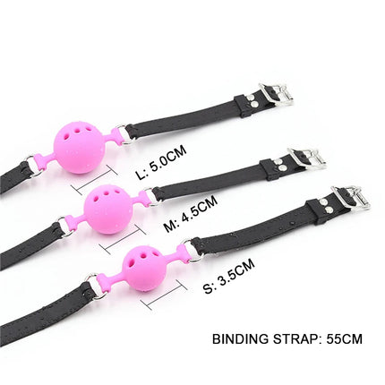 S M L Silicone Open Mouth Gag Ball BDSM Bondage Restraints Breathable Balls Harness Strap Sex Toy for Couples Erotic Accessories