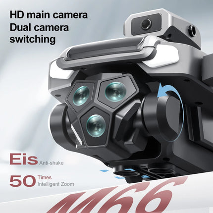 M66 New Folding Drone 4,5" Screen 25 Min Battery 8K Movie Camera Optical Flow Position Aircrafting Obstacle Avoidance Brushless