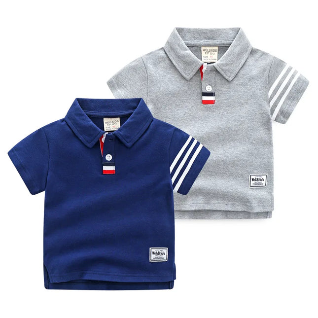 Summer casual new short sleeved children's T-shirt Korean version sports short sleeved T-shirt for boys polo shirt short sleeved