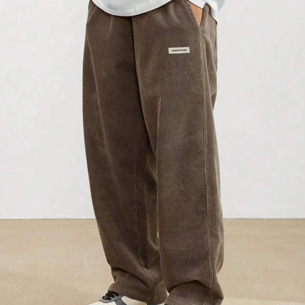 Men's Casual Pants Loose Pants Corduroy Breathable Loose Outdoor Pants Fashionable Design Jogging Pants 2026 New Casual Pants
