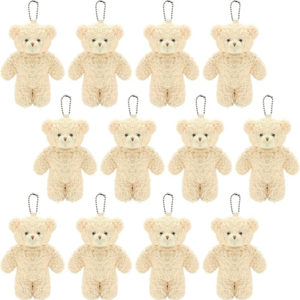 12-500Pcs Mini Teddy Bears Tiny Soft Stuffed Teddy Bear Small Plush Bears Bulk for Birthday Party Decor Favors Bag Keychain