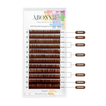Abonnie LB Lashes Brown Classic Eyelash Extensions Russian Volume Lashes Fluffy Eyelash for Anime Eyelashes