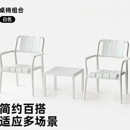 Nordic Patio Bistro Set Foldable Plastic Chair Table Balcony TikTok Viral Outdoor Furniture for Balcony Patio Furniture Set