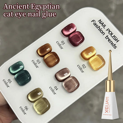 XEIJAYI 10ML Black Brown Cat Eye Gel Nail Polish UV Permanent Seedling Varnish Manicure Decor 2025 New Style