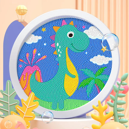 Round Frame Unicorn Diamond Painting Kitten Children's Handmade Dinosaur Creative Diamond Stickers Tiger DIY Point Diamond Paint