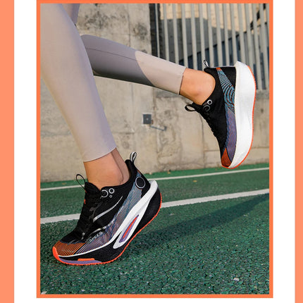 Unisex Carbon Board Running Shoes Professional Marathon Lightweight Bouncing Pad Breathable Ladies Stable Support Sports Shoes