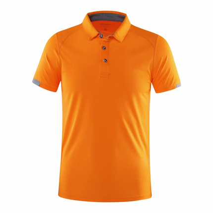 Quick-drying Short-sleeved POLO Shirt For Outdoor Sports and Fitness Breathable and Cool Mesh Lapel Top