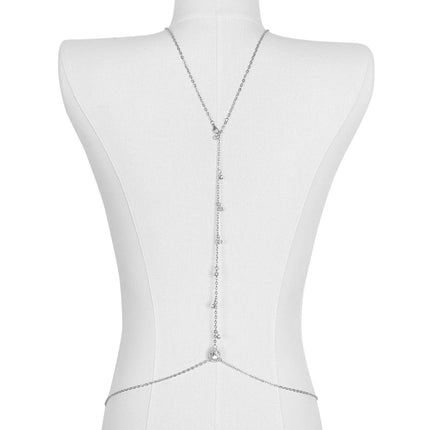 Sexy and fashionable water droplet pendant back chain nightclub party charm women's body chain
