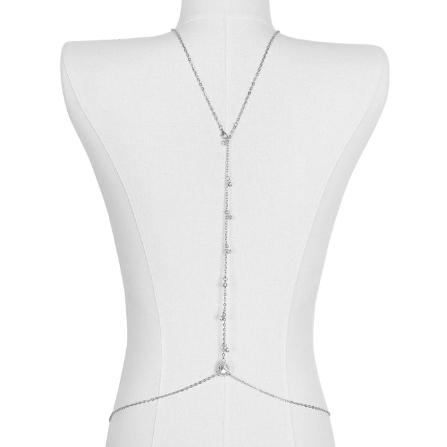Sexy and fashionable water droplet pendant back chain nightclub party charm women's body chain