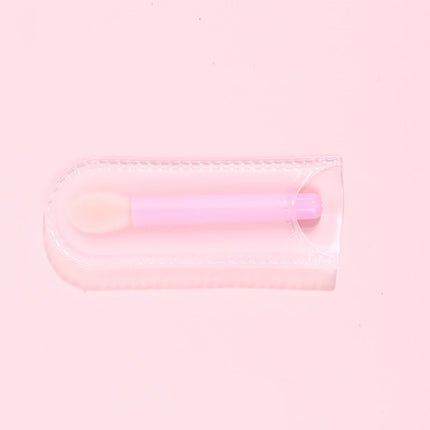 1PCS Small Makeup Brushes Lipstick Applicator Brushes With Anti-lost Cover For Lip Care Makeup Use Silicone Lip Brush