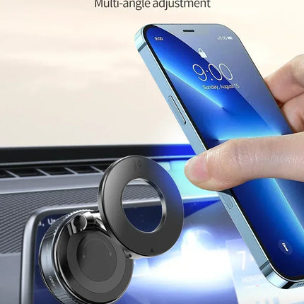Strong Magnetic Phone Holder Foldable Design 360° Adjustable Vacuum Car Mount For Cell Phone For iphone Live Streaming