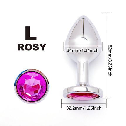 5PCS XS/S/M/L/XL Metal Anal Plug Butt Plug Sex Toy Butt Toy for Women Men Couples Adult Game Masturbator Anal Diamond Sex Toys