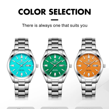 PAAZOMU Top Luxury Man Watch Waterproof Stainless Steel Men Wristwatch Luminous Date Week Fashion Business Quartz Men's Watches