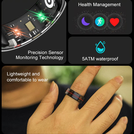R04 Smart Ring Men Women Health Sleep Monitor 5ATM Waterproof Smartring Multi-sport Mode Camera Control