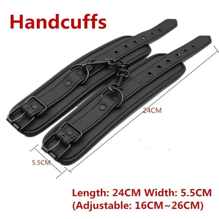 Bondage Toys BDSM Sex Restrsaints Erotic Adults Toys Handcuffs Ankle Cuffs Collar Sex Toy Adults Games Sex Leather Ferminino Kit