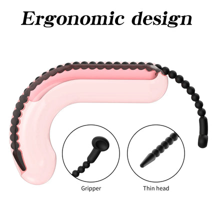 Graduated Urethral Dilator Set – 7 Sizes Soft Silicone Penis Sounding Rod for Men, Reusable Sound Trainer Adult Sex Toy