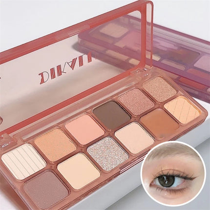1Pc DIKALU Peach Kumquat Eyeshadow Palette Nude Pink Purple Eye Pearl Glitter Shadows Korean Charming Contour Eyes Make Up