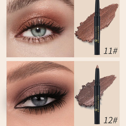 YOUNG VISION 12 Color Eyeshadow Stick Waterproof  Pearl Shimmer cream formula easy to color fine and smooth Woman makeup