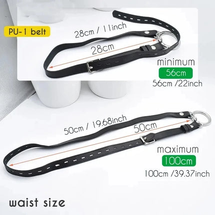 Male Chastity Cage Anti-Off Device PU Leather Auxiliary Belt Adjustable Rope Cock Cage Chastity Lock Accessories Adults Sex Toys