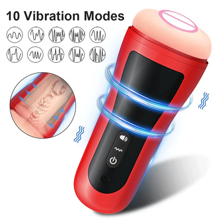 Automatic Male Mastubator Vibration Blowjob Machine for Men Masturbation Cup Sex Toys Adult Goods for Men Masturbate Supplies