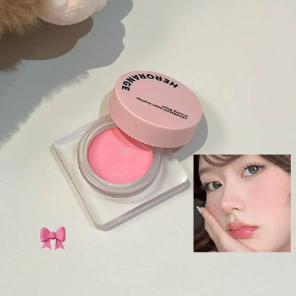 Monochrome Powder Blusher Cream Brightening Whitening Purple Lip and Cheek Dual-use Matte Natural Blush Tint Palette