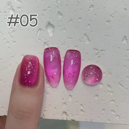 1-6PCS Popular Winter Internet Celebrity Hot-selling Northern Lights Cat Eye Magnet Gel Nail Polish Nail Art Nail Supplies